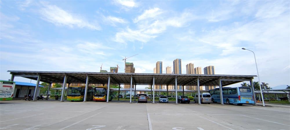 Montagesystem für Busparkplätze