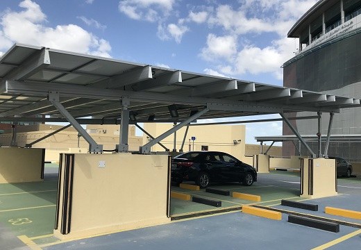 Aluminium PV Capport Montagesystem Halterung Dubai 280kw