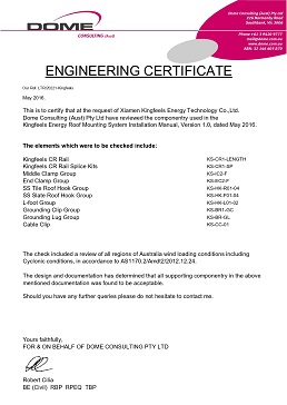 AS/NZ-Zertifikat für Dach
